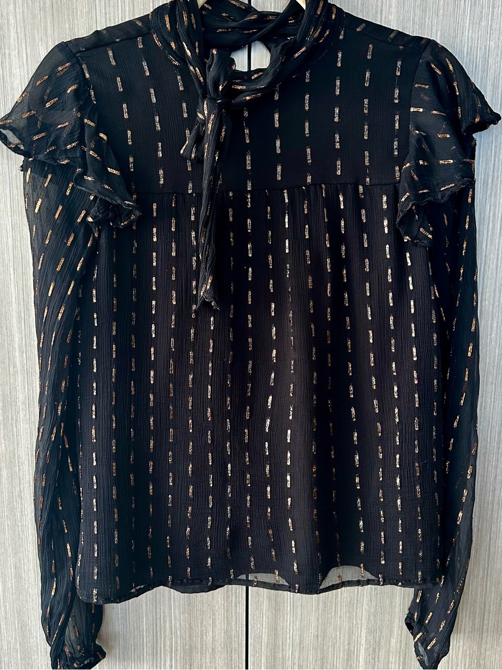 Walter Baker Black/Gold Blouse